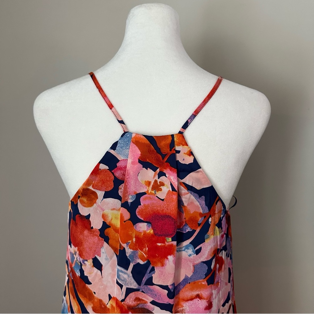 Tahari ASL Floral V-Neck Maxi Dress XSmall - Picture 8 of 11